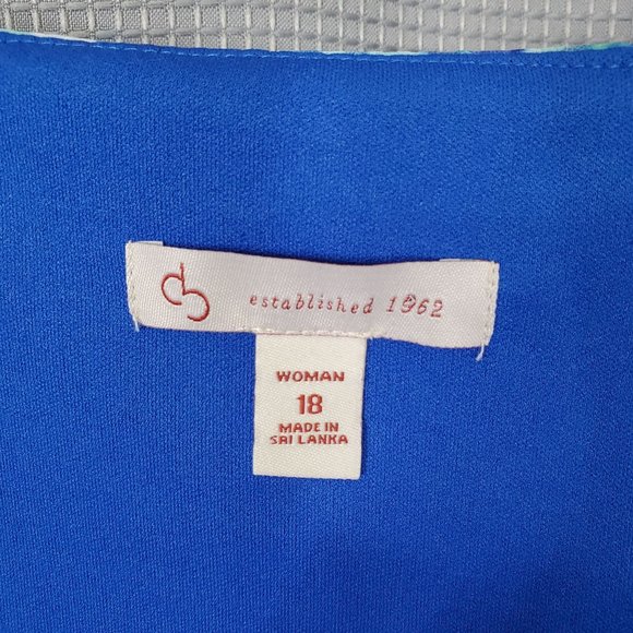 Dress Barn Woman Size 18 Dress Chiffon Ruffle Tiered Lined Sleeveless Pullover - Picture 6 of 7